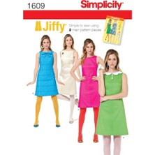 Mey İthalat Dikiş Deseni 1609: Misses' Jiffy 1960'LAR Vintage Elbise, Beden R5, Kağıt, Beyaz, (14-16-18-20-22)