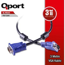 Mey İthalat Kablo, Q-Vga3 3 mt Boyu