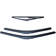 Mey İthalat Ön ve Arka Cam Silecek Seti Nissan Micra K12 ile Uyumlu 2003-2004-2005