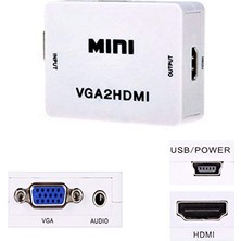 Mey İthalat 4554 VGA To HDMI Dönüştürücü Adaptör