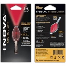 Mey İthalat Inova Flashlights Inova Microlight Micro, Şeffaf Gövde, LED Kırmızı Işık