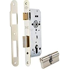 Mey İthalat Kilit 152R Dış Kapı Silindirli Nikel Oval, 40 mm
