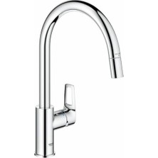 Mey İthalat Miktar Sınırlaması Sayesinde Su Tasarruflu Aletsiz Lavabo Montajı Krom 30556000 360 Startloop Mutfak Armatürü Uzatılabilir Başlıklı Mutfak Musluğu Döndürülebilir Değişken