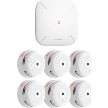 Mey İthalat Akıllı SBS50 Wi-Fi Kablosuz FS61 Duman Dedektörü, Baz Istasyonu Ile, Duman Alarmı, Ev Güvenlik Uygulaması ile Uyumlu, Bağlantılı Yangın Alarmı, Model