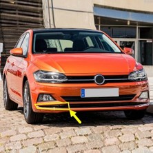 Mey İthalat Ön Tampon Orta Izgara Sağ Parça Kromlu 2G0853677T Vw Polo ile Uyumlu 2018-2021