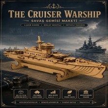 Mey İthalat Algwooddesign The Cruiser Warship Ahşap Maket Seti 123 Parça, Dıy Savaş Gemisi Koleksiyoner Modeli