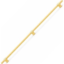 Mey İthalat Çekmece Mutfak Dolabı Dolap Kulpları Kulbu Altın Gold Metal 800 mm Hisar Kulp Tırtıklı Desen Mobilya