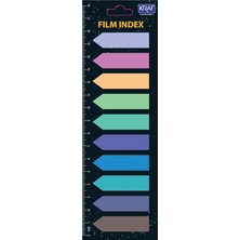 Film Index Yapışkanlı Not Kağıdı, 12X44MM, 10 Renk, 20 Yaprak