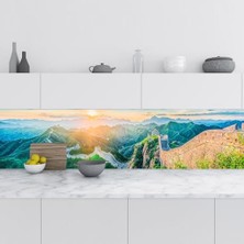 Mey İthalat Mutfak Tezgah Arası Fayans Kaplama Folyosu Çin Seddi 60X300 cm