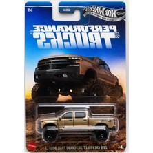 Die Grup Hot Wheels Gümüş Serisi Performans Kamyonları 2019 Chevrolet Silverado Trail Boss Lt [tan] 1/5-1:64 Ölçekli Diecast Oyuncak Araç