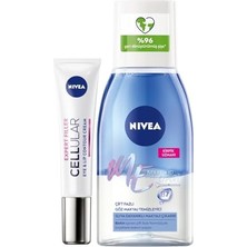 Mey İthalat Çift Etkili Göz Makyaj Temizleyici 125 ml ve Cellular Dolgunlaştırıcı Göz Bakım Kremi 15 Ml, Cilt Bakım Seti
