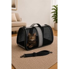 Fileli Kedi ve Köpek Taşıma Çantası, Katlanabilir, 8 Kg, 42X25X28 cm