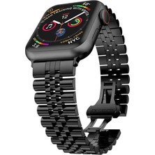 Adalı Store Ally Apple Watch 7-8 45MM 6-5-4 44MM Kayış Kordon Paslanmaz Çelik 3 Bakla 3-2-1 42MM-1852