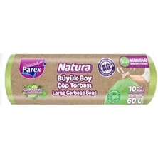 Mey İthalat Natura Büzgülü Çöp Torbası, Büyük Boy, 10'lu