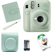 Mey İthalat Fujifilm Mini 12 Fotoğraf Makinesiaskıpil 10NANLU Filmalbüm Yeşil