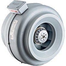 Mey İthalat Fan, 10 cm Çapında YKA-100B-2K-M 2500 D/d 220 230 V Monofaze Yuvarlak Kanal Tipi Radyal Aspiratör