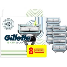 Die Grup Gillette Skinguard Erkek Tıraş Bıçakları, 8 Bıçak Yedekleri