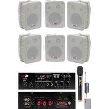 Mey İthalat Large Plus Paket-5 Hoparlör ve Anfi Anons Ses Sistemi Seti