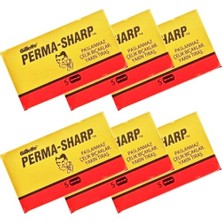 Die Grup Perma-Sharp Çift Taraflı Tıraş Bıçağı, 6 Kutu x 5 Adet, Toplam 30 Jilet