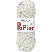 Die Grup Soft Papier Kağıt Çanta Örme Ipi 100 Gram 100 Metre Koyu Krem P01