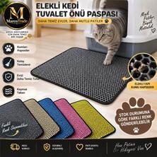 Maren Trade Kedi Kumu Paspası Elekli Çift Katmanlı Kaymaz Su Geçirmez Kedi Tuvalet Önü Paspası