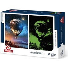 Die Grup Art Puzzle Ay'a Yolculuk 1000 Parça Neon Puzzle