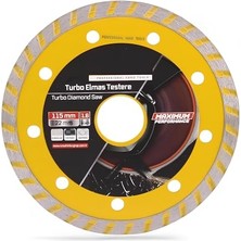 Mey İthalat 115X22X1.5 mm Turbo Elmas Seramik Inşaat Mermer Porselen Fayans Granit Sulu Kuru Kesim Diski