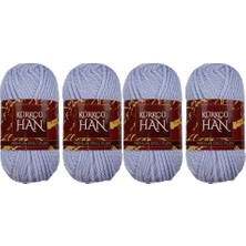 Die Grup Kürkçü Han Boni Soft TYPE%100 Akrilik Örgü Ipi 35G 59M – 4’lü Paket (Toplam 140G 236M) – Yumuşak Dokulu, Şiş ve Tığ Uyumlu, Atkı Bere Bebek ve Amigurumi Için (Leylak)