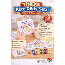 Die Grup Tineke Keçe'den 10 Adet El Işi Dikiş Kiti Desenli Kolay ve Eğlenceli Hobi Eğitici Öğretici