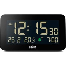 Die Grup Braun Dijital Çalar Saat, Tarih, Ay ve Sıcaklık Göstergesi, Negatif LCD Ekran, Hızlı Ayarı, Artışlı Bip Alarmı, Siyah, BC10B Modeli (1'li Paket)'