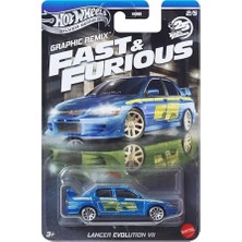 Die Grup Hot Wheels Fast And Furious Graphic Remix Auto Lancer Evolutıon Vıı - Model Cast Ölçek 1:64 - Uzunluk 7 cm - JBY47