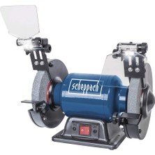 Die Grup Scheppach 5903107901 BILEYLEME/150 mm Çift Taraflı Taşlama Makinesi SM150L, Fırçalama Diski, Schlichtscheibe, Tüm Zımpara Için Ideal, Schaerf-Ve Devir Sayısı Seçimi, Biley Taşı, Motor: 400 W, W, 230 V