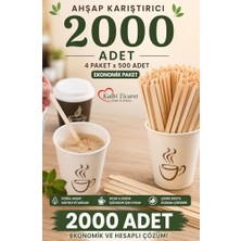 Mey İthalat Kaşık, Ahşap Karıştırıcı 2000 Adet Çay ve Kahve Karıştırma Çubuğu Tahta Karıştırıcı Tahta