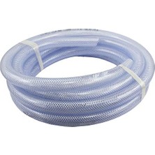 Mey İthalat HPPVC100-7,6 M 25' x 2,5 cm Id Şeffaf Esnek Pvc Boru, Yüksek Basınçlı Örgülü Ağır Hizmet Uv Kimyasal Dayanıklı Vinil Hortum Su Yağı