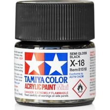 Die Grup X-18 Semi Gloss Black Parlak Akrilik Boya (10 Ml)