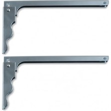 Mey İthalat Masa, Katlanır Raf ve Konsolu, Raf Ayağı Metal, 18 cm ve 28 cm Seçenekli, 2'li Set, Vidalar ve Dübeller Dahil(28 Cm)