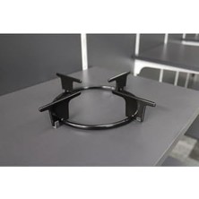 Mey İthalat Cook-Lab 4 Ad Bosch Vestel Uyumlu Emayeli Cam Ocak Izgarası (Çember Çapi 16,5, Bacaktan Bacağa 23,5 Cm) Siyah