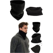 Mey İthalat Bere; Polar Termal Boyunluk Ve, Çift Fonksiyonlu, Klipsli, Siyah, Unisex Polar Termal Boyunluk ve Bere