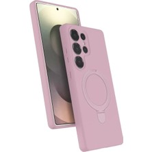 Motto Ticaret Samsung Galaxy S25 Ultra Regal Magsafe Standlı Kapak - Açık Pembe