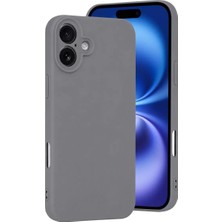 Motto Ticaret Apple Iphone 16 Plus Kılıf First Silikon - Gri