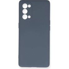 Motto Ticaret Oppo Reno 5 Pro Kılıf Nano Içi Kadife Silikon - Gri