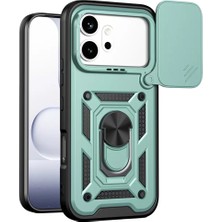 Motto Ticaret Huawei Honor 600 Pars Lens Yüzüklü Silikon - Yeşil