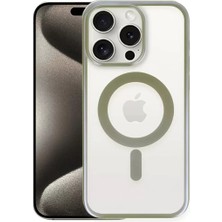 Motto Ticaret Apple Iphone 15 Pro Kılıf Erozi Magsafe Kapak - Gri