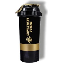 Trendexa St Sport Supplement Turk 3 Bölmeli Shaker Toz ve Tablet Saklama Bölmeli 500 ml