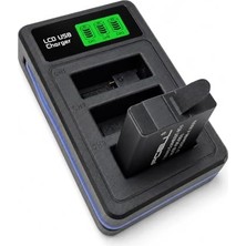 Trendexa 1 Adet Batarya Gopro Hero 5 Hero 6 Hero 7 Hero 8 ile Uyumlu 3 Slot LCD Ekranlı USB Batarya Şarj Cihazı AHDBT-501 AHDBT-801 Uyumlu Aksiyon Kamera Pil Şarj Ünitesi | (GO501 Şarj Cihazı ve Pil)