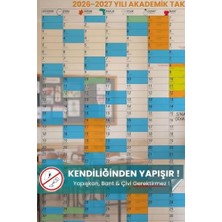 Trendexa 2026-2027 Akademik Takvim Planlayıcı; Orta Boy, Duvara Yapışan Statik Akıllı Kağıt, Ders Çalışma Planlayıcı