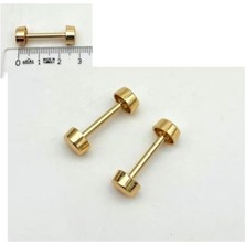 Trendexa Angel Çanta Aksesuar Vidalı Böce Light Golden Renk (Halter), 3 Cm, 2 Adet