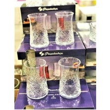 Trendexa 12'li Timeless Çay Bardağı Kristal Kesme Bardak Sadece Bardak