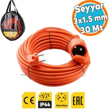 Trendexa Priz, Uzatma Kablosu 3x1.5 mm Cca 30 Metre Topraklı Kablolu Tekli Grup Fiş Kapaklı Monofaze Ev Tipi