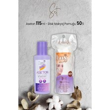 Trendexa 115 ml Aseton ve 50'li Disk Makyaj Pamuğu Seti